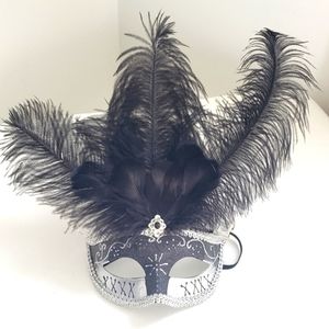 NWT Black and Silver Masquerade Mask